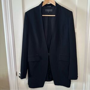 rag & bone Black Colarless Blazer w/ Hook Closure - Size 8.